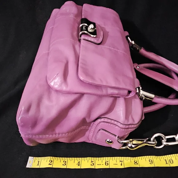 Coach Kristen Orchid Purple Leather Satchel/Shoulder Bag - Picture 7 of 16
